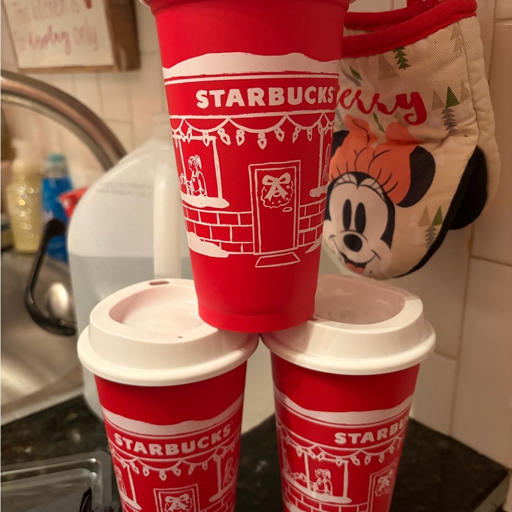 Starbucks Red Holiday Reusable Cups (Set of 3)